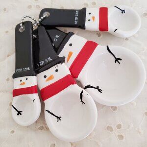 Christmas Measuring Spoons Snowman Set Of 4 Newclassic Enterprise